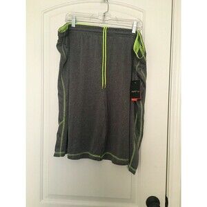 RPX Men's Men's Big & Tall Gray & Neon Green Athletic Shorts Lightweight Size 3X